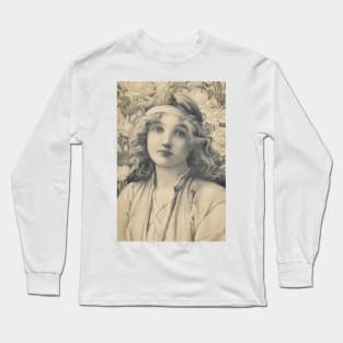 The Rose Maiden, Henry Ryland (1856-1924) Long Sleeve T-Shirt